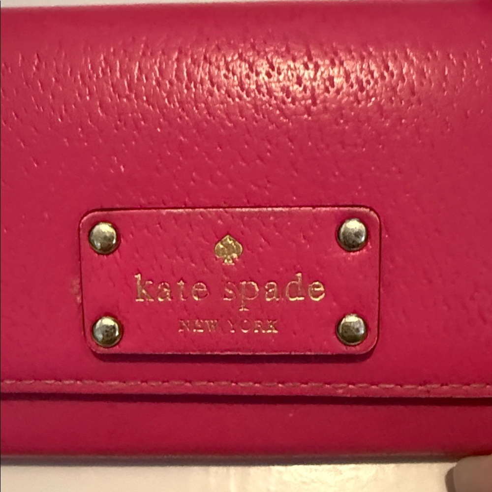 Kate Spade Hot Pink Card Holder Wallet - Picture 2 of 8